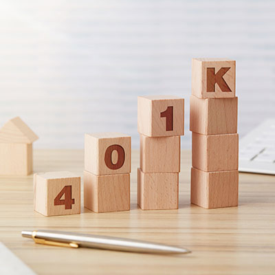 Image of 401k on blocks